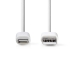 CCGP39300WT30 Lightning Kabel | USB 2.0 | Apple Lightning 8-Pins | USB-A Male | 480 Mbps | Vernikkeld | 3.00 m | Rond | PVC | Wit | Polybag