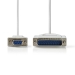 CCGP52135IV20 Seriële Kabel | D-SUB 25-Pins Male | D-SUB 9-Pins Female | Vernikkeld | 2.00 m | Rond | PVC | Ivoor | Envelop