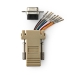 Seriële Adapter | Adapter | D-SUB 9-Pins Female | RJ45 Female | Vernikkeld | Ivoor | Envelop