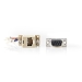 Seriële Adapter | Adapter | D-SUB 9-Pins Male | RJ45 Female | Vernikkeld | Ivoor | Envelop