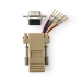 Seriële Adapter | Adapter | D-SUB 9-Pins Male | RJ45 Female | Vernikkeld | Ivoor | Envelop