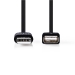 USB-Verlengkabel | USB 2.0 | USB-A Male | USB-A Female | 480 Mbps | 0.20 m | Zwart