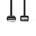 CCGP60010BK10 USB-Kabel | USB 2.0 | USB-A Male | USB-A Female | 480 Mbps | Vernikkeld | 1.00 m | Rond | PVC | Zwart | Polybag