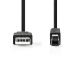 CCGP60100BK10 USB-Kabel | USB 2.0 | USB-A Male | USB-B Male | 480 Mbps | Vernikkeld | 1.00 m | Rond | PVC | Zwart | Envelop