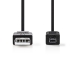 CCGP60200BK20 USB-Kabel | USB 2.0 | USB-A Male | Mini 4-Pin Male | 480 Mbps | Vernikkeld | 2.00 m | Rond | PVC | Zwart | Polybag