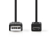 CCGP60400BK20 USB-Kabel | USB 2.0 | USB-A Male | USB Micro-A | 480 Mbps | Vernikkeld | 2.00 m | Rond | PVC | Zwart | Polybag