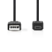 CCGP60500BK05 USB-Kabel | USB 2.0 | USB-A Male | USB Micro-B Male | 10 W | 480 Mbps | Vernikkeld | 0.50 m | Rond | PVC | Zwart | Envelop