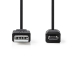 CCGP60540BK20 USB-Kabel | USB 2.0 | USB-A Male | USB Micro-B Male | 480 Mbps | Vernikkeld | 2.00 m | Gekruld | PVC | Zwart | Envelop