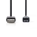 CCGP60570BK02 USB Micro-B Adapter | USB 2.0 | USB Micro-B Male | USB-A Female | 480 Mbps | 0.20 m | Rond | Vernikkeld | PVC | Zwart | Polybag