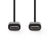 CCGP60700BK10 USB-Kabel | USB 2.0 | USB-C™ Male | USB-C™ Male | 60 W | 480 Mbps | Vernikkeld | 1.00 m | Rond | PVC | Zwart | Envelop