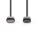 CCGP60750BK10 USB-Kabel | USB 2.0 | USB-C™ Male | USB Micro-B Male | 60 W | 480 Mbps | Vernikkeld | 1.00 m | Rond | PVC | Zwart | Envelop