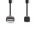 CCGP60802BK20 USB-Kabel | USB 2.0 | USB-A Male | Olympus 12-pins Male | 480 Mbps | Vernikkeld | 2.00 m | Rond | PVC | Zwart | Polybag