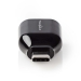 CCGP60915BK USB-C™ Adapter | USB 3.2 Gen 1 | USB-C™ Male | USB-A Female | Rond | Vernikkeld | Zwart | Polybag