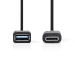 CCGP61710BK02 USB-C™ Adapter | USB 3.2 Gen 1 | USB-C™ Male | USB-A Female | 5 Gbps | 0.15 m | Rond | Vernikkeld | PVC | Zwart | Envelop