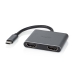 USB Multi-Port Adapter | USB 3.2 Gen 1 | USB-C™ Male | 2x HDMI™ | 0.10 m | Rond | Vernikkeld | PVC | Zwart | Envelop