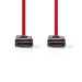 SATA Kabel | 3 Gbps | SATA 7-Pins Female | SATA 7-Pins Female | Vernikkeld | 0.50 m | Plat | PVC | Rood | Polybag