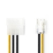 Interne Voedingskabel | Molex Male | PCI-Express Male | Verguld | 0.20 m | Rond | PVC | Geel / Zwart | Envelop