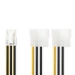 Interne Voedingskabel | 2x Molex Male | PCI-Express Female | Verguld | 0.20 m | Rond | PVC | Geel / Zwart | Polybag