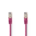 CAT5e-Kabel | SF/UTP | RJ45 (8P8C) Male | RJ45 (8P8C) Male | 3.00 m | Rond | PVC | Roze | Polybag