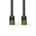 CAT7 Netwerkkabel | S/FTP | RJ45 Male | RJ45 Male | 10.0 m | Snagless | Rond | LSZH | Zwart | Envelop