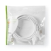 CAT8.1-Kabel | S/FTP | RJ45 Male | RJ45 Male | 5.00 m | Rond | LSZH | Wit | Envelop