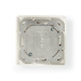 Netwerk Wanddoos | Inbouw | 2 poort(en) | CAT6a | Recht | Female | Goud Verguld | PVC | Wit | Envelop