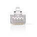CCGP89306ME RJ45-Connector | Male | Solid UTP CAT6 | Recht | Verguld | 10 Stuks | PVC | Transparant | Polybag