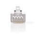 CCGP89307ME RJ45-Connector | Male | Stranded STP CAT6 | Recht | Verguld | 10 Stuks | PVC | Transparant | Polybag