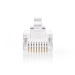 CCGP89330TP RJ45-Connector | RJ45 Pass Through | Solid UTP CAT5 | Recht | Verguld | 10 Stuks | PVC | Transparant | Polybag