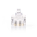 RJ45-Connector | RJ45 Pass Through | Solid UTP CAT5 | Recht | Verguld | 10 Stuks | PVC | Transparant | Doos