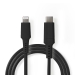 Lightning Kabel | USB 2.0 | Apple Lightning 8-Pins | USB-C™ Male | 480 Mbps | Vernikkeld | 2.00 m | Rond | PVC | Zwart | Doos