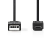 CCGW60500BK10 USB-Kabel | USB 2.0 | USB-A Male | USB Micro-B Male | 12 W | 480 Mbps | Vernikkeld | 1.00 m | Rond | PVC | Zwart | Doos