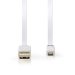CCGW60500WT10 USB-Kabel | USB 2.0 | USB-A Male | USB Micro-B Male | 480 Mbps | Vernikkeld | 1.00 m | Rond | PVC | Zwart | Doos