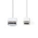CCGW60600WT20 USB-Kabel | USB 2.0 | USB-A Male | USB-C™ Male | 480 Mbps | Vernikkeld | 2.00 m | Rond | PVC | Wit | Doos