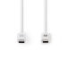 CCGW64750WT10 USB-Kabel | USB 3.2 Gen 2 | USB-C™ Male | USB-C™ Male | 100 W | 10 Gbps | Vernikkeld | 1.00 m | Rond | PVC | Wit | Doos