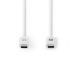 CCGW64750WT10 USB-Kabel | USB 3.2 Gen 2 | USB-C™ Male | USB-C™ Male | 100 W | 4K@60Hz | 10 Gbps | Vernikkeld | 1.00 m | Rond | PVC | Wit | Doos