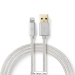 Lightning Kabel | USB 2.0 | Apple Lightning 8-Pins | USB-A Male | 480 Mbps | Verguld | 1.00 m | Rond | Gevlochten / Nylon | Aluminium | Cover Window Box