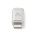 Lightning-Adapter | Apple Lightning 8-Pins | USB Micro-B Female | Verguld | Rond | Aluminium