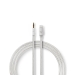 Lightning-Adapter | Apple Lightning 8-Pins | 3,5 mm Male | Verguld | 1.00 m | Rond | Nylon