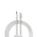 Lightning-Adapter | Apple Lightning 8-Pins | 3,5 mm Male | Verguld | 1.00 m | Rond | Nylon