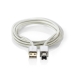 CCTB60100AL20 USB-Kabel | USB 2.0 | USB-A Male | USB-B Male | 480 Mbps | Verguld | 2.00 m | Rond | Gebreid / Nylon | Aluminium | Cover Window Box
