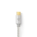 USB-Kabel | USB 2.0 | USB-A Male | USB-C™ Male | 15 W | 480 Mbps | Verguld | 1.00 m | Rond | Gevlochten / Nylon | Aluminium | Cover Window Box