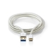 CCTB61600AL10 USB-Kabel | USB 3.2 Gen 1 | USB-A Male | USB-C™ Male | 15 W | 5 Gbps | Verguld | 1.00 m | Rond | Gevlochten / Nylon | Aluminium | Cover Window Box