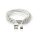 CCTB61600AL20 USB-Kabel | USB 3.2 Gen 1 | USB-A Male | USB-C™ Male | 5 Gbps | Verguld | 2.00 m | Rond | Gevlochten / Nylon | Aluminium | Cover Window Box