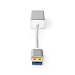CCTB61950AL02 USB-A Adapter | USB 3.2 Gen 1 | USB-A Male | RJ45 Female | 1 Gbps | 0.20 m | Rond | Verguld | Gevlochten / Nylon | Zilver | Cover Window Box