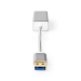 USB-netwerkadapter | USB 3.2 Gen 1 | 1 Gbps | USB-A Male | RJ45 Female | 0.20 m | Rond | Verguld | Koper | Zilver | Cover Window Box