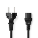 CEGL10030BK50 Voedingskabel | Type F (CEE 7/7) Male | IEC-320-C13 | Recht | Recht| 5.00 m | Rond | PVC | Zwart