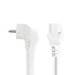 Stroomkabel | Type F (CEE 7/7) Male | IEC-320-C13 | Gehoekt | Recht | Vernikkeld | 10.0 m | Rond | PVC | Wit | Doos