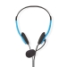 PC-Headset | On-Ear | Stereo | 2x 3.5 mm | Inklapbare Microfoon | Blauw