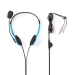 PC-Headset | On-Ear | Stereo | 2x 3.5 mm | Inklapbare Microfoon | Blauw